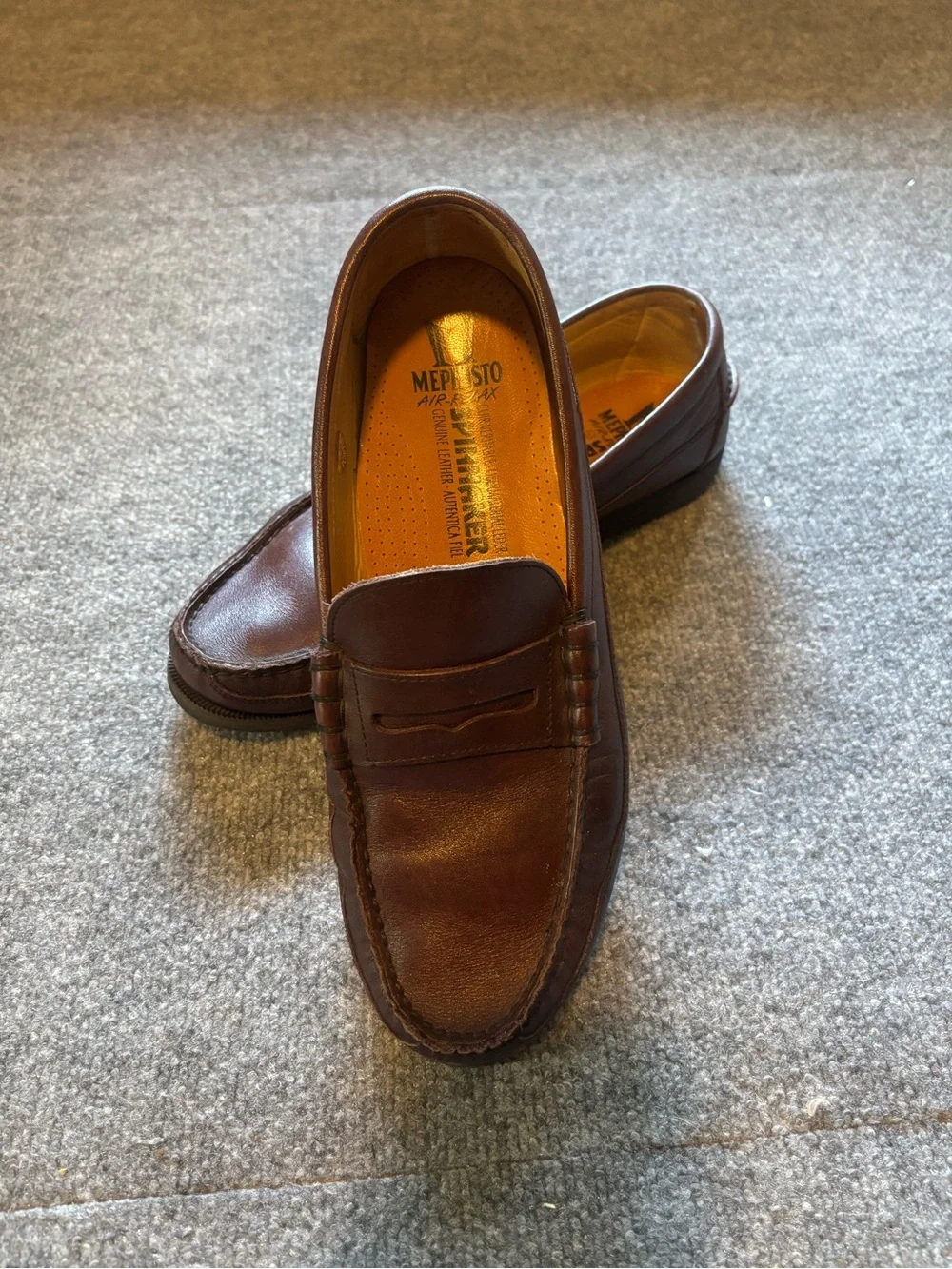 MEPHISTO Air Relax Spinnaker Brown Leather Slip On Loafers Men’s Size 11 US